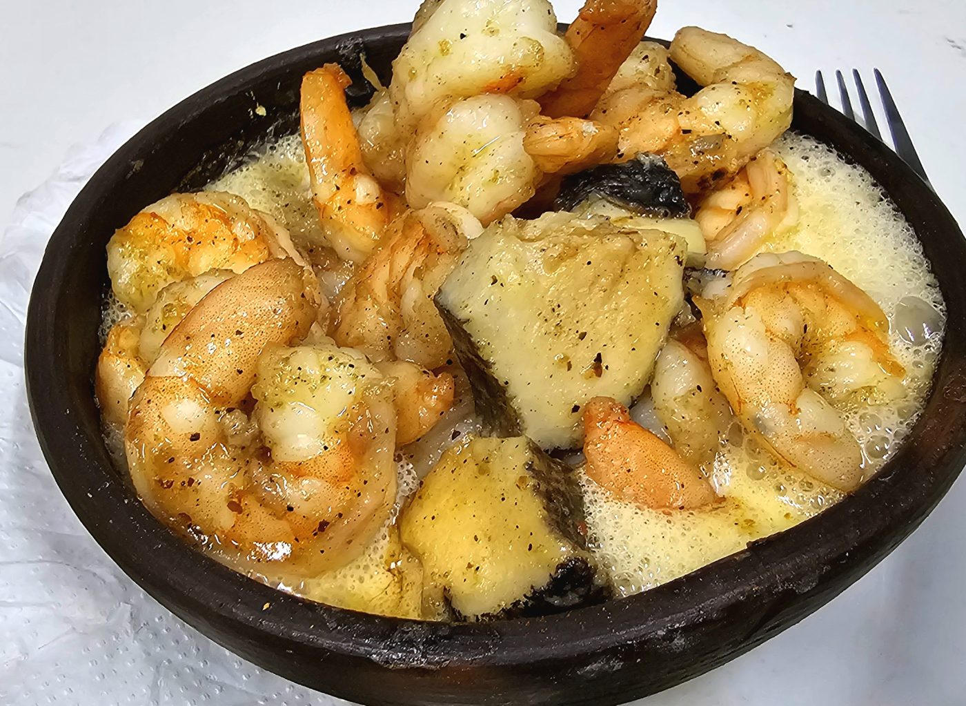 Camarones a la mantequilla